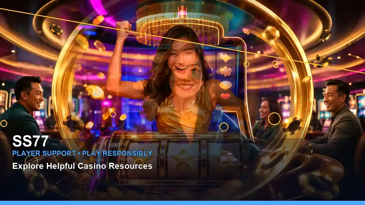SS77 centered gold jackpot slot games highlighting mobile-friendly casino play