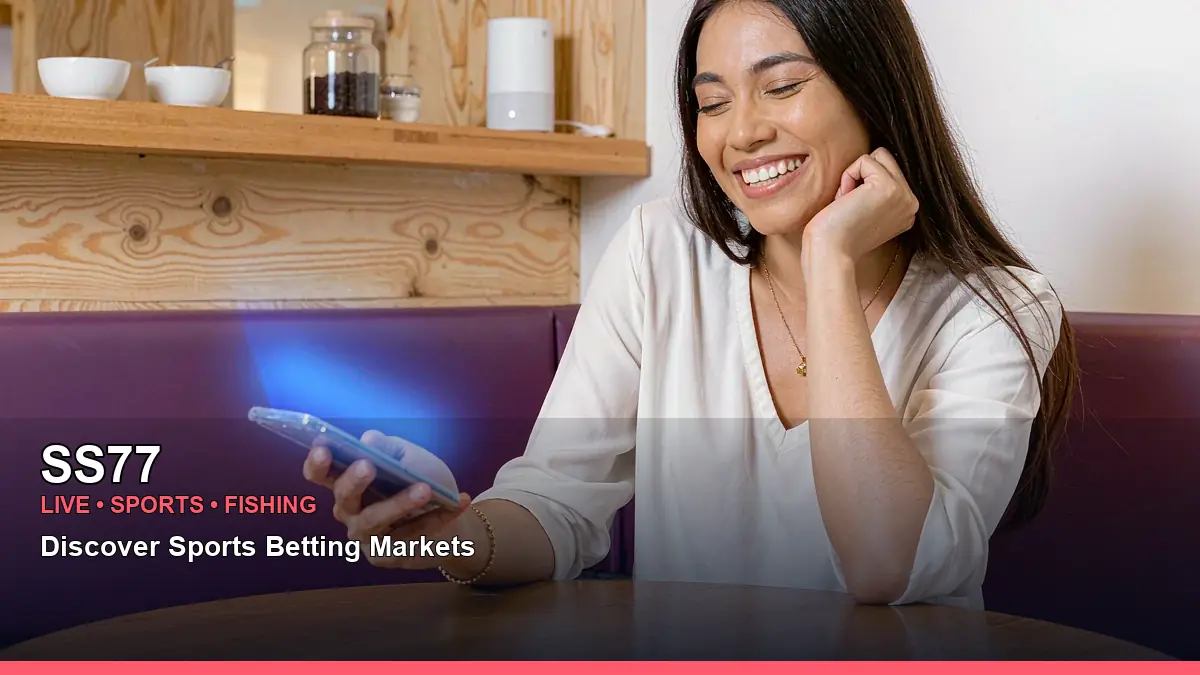 SS77 casino payment methods featuring an adult Filipina casino host with a light streams composition