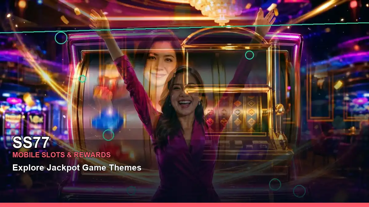 SS77 play phone mobile casino games featuring an adult Filipina casino host with a centered composition